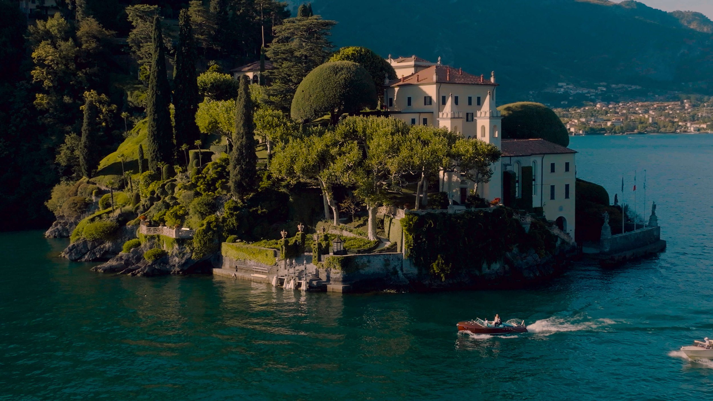 lake como balbianello luxury wedding drone 