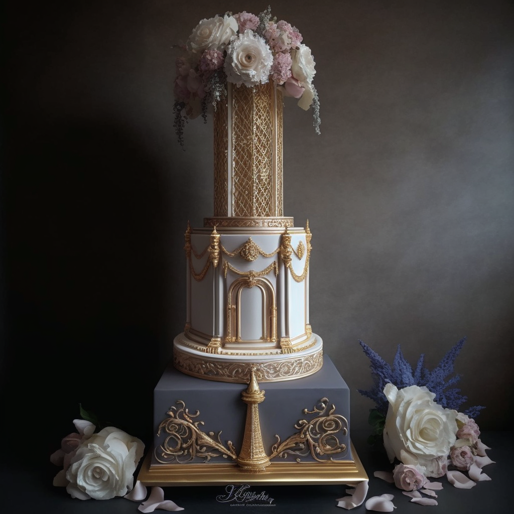 eiffel tower wedding cake design - luxury wedding filmmaker