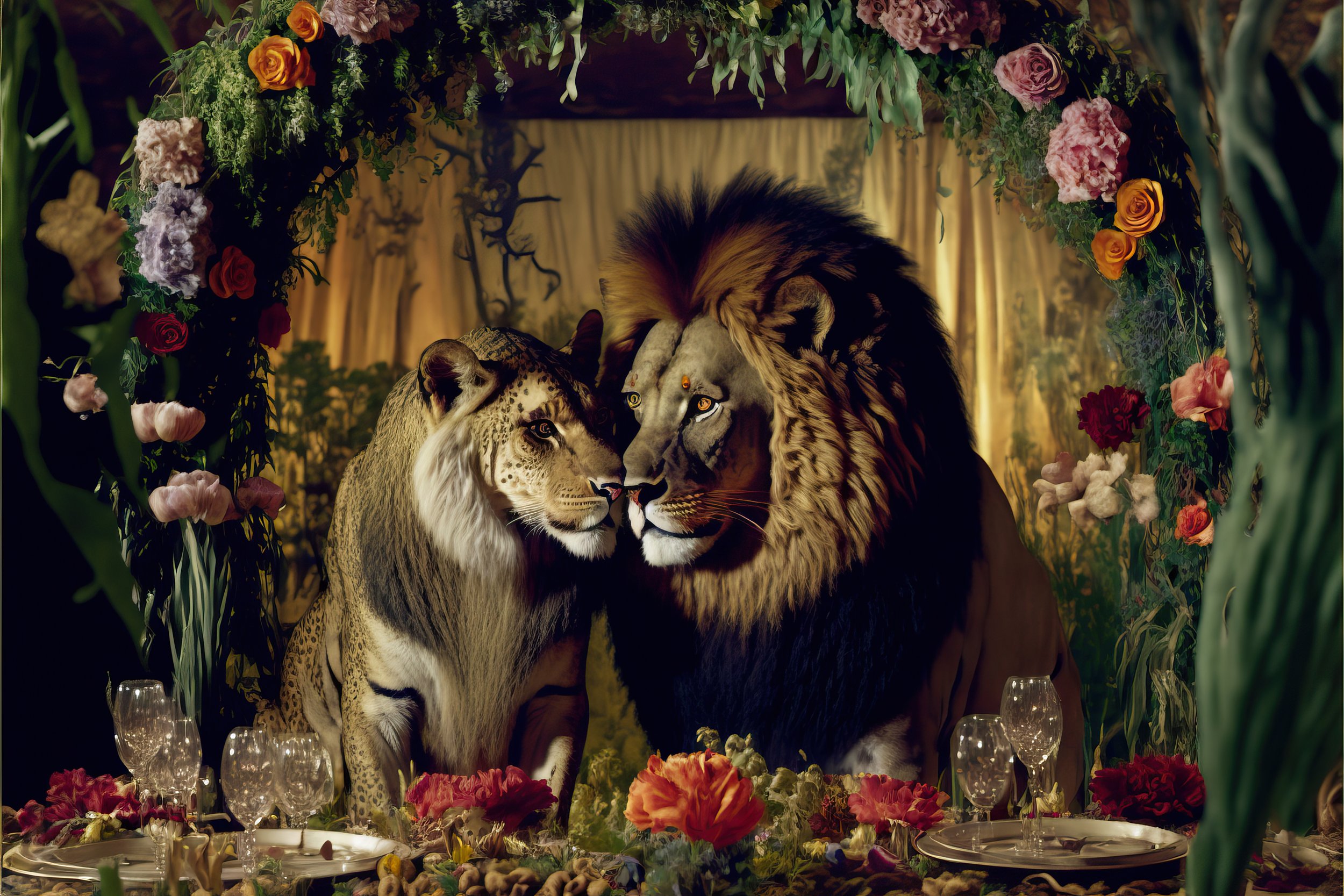 the Lion King luxury wedding by AI