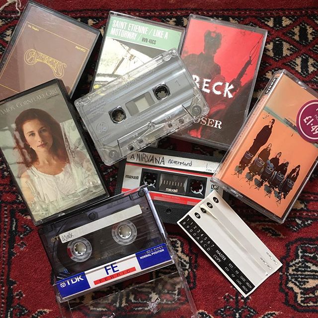 Cassettes! Was lots of fun to make up a mix tape :D #nostalgic #fastforward #rewind #record