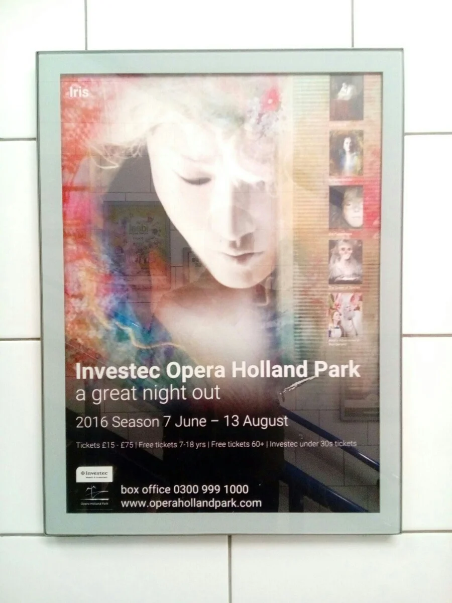 Investec Holland Park images - Iris takes the  Underground 