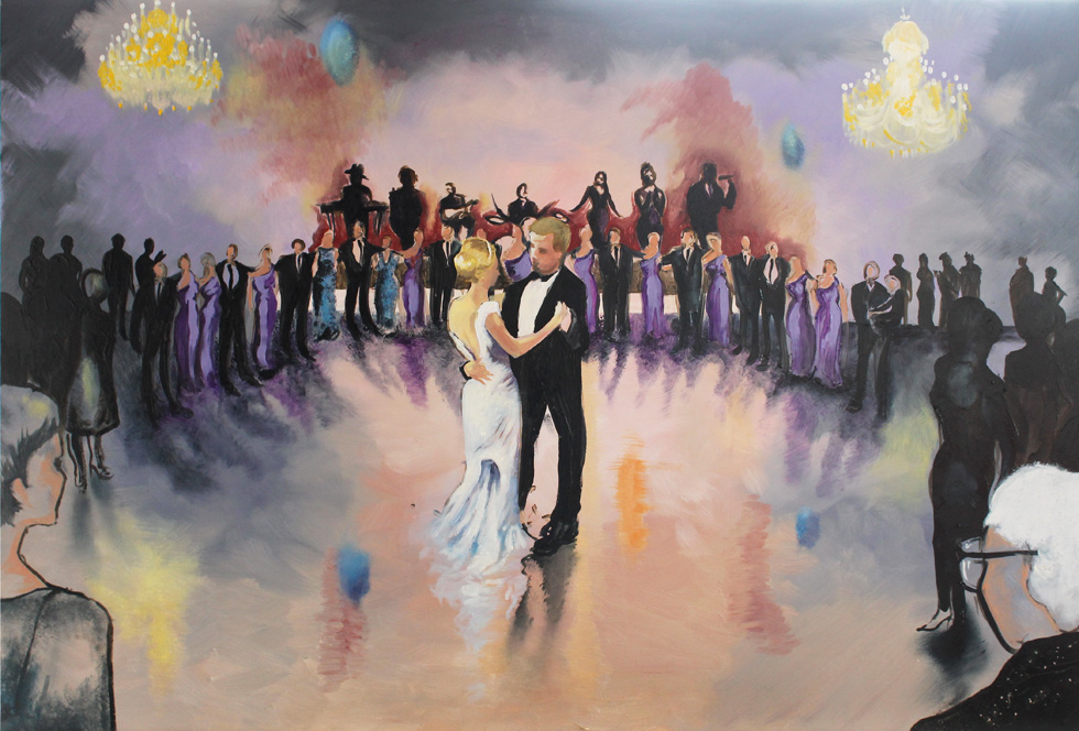 New Year's Eve First Dance in Oils