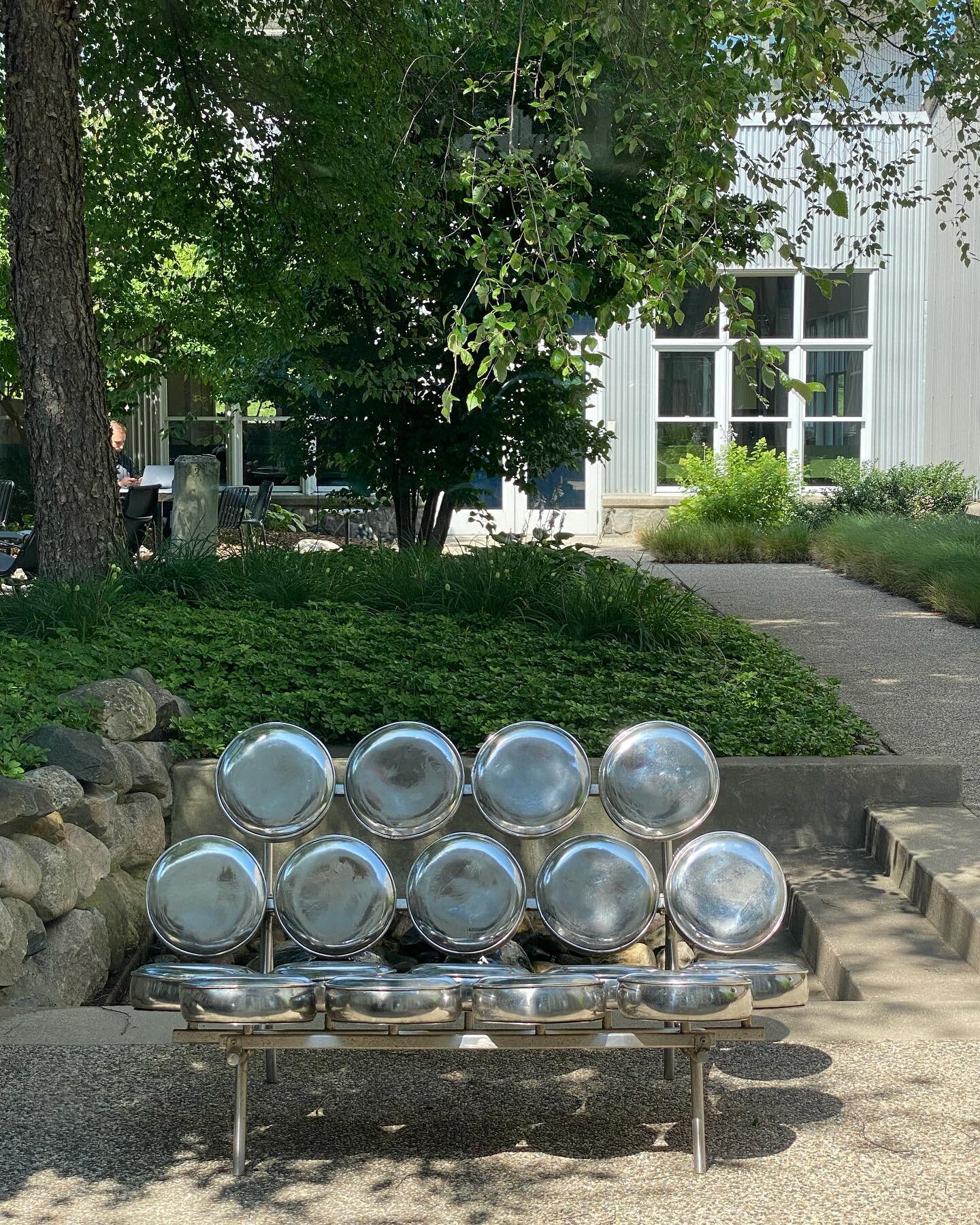 We&rsquo;re sad this stainless-steel Nelson MARSHMALLOW Sofa is a one-off, but thrilled we caught a glimpse of it during our three-day visit to Herman Miller&rsquo;s West Michigan facilities.  Inspiring.