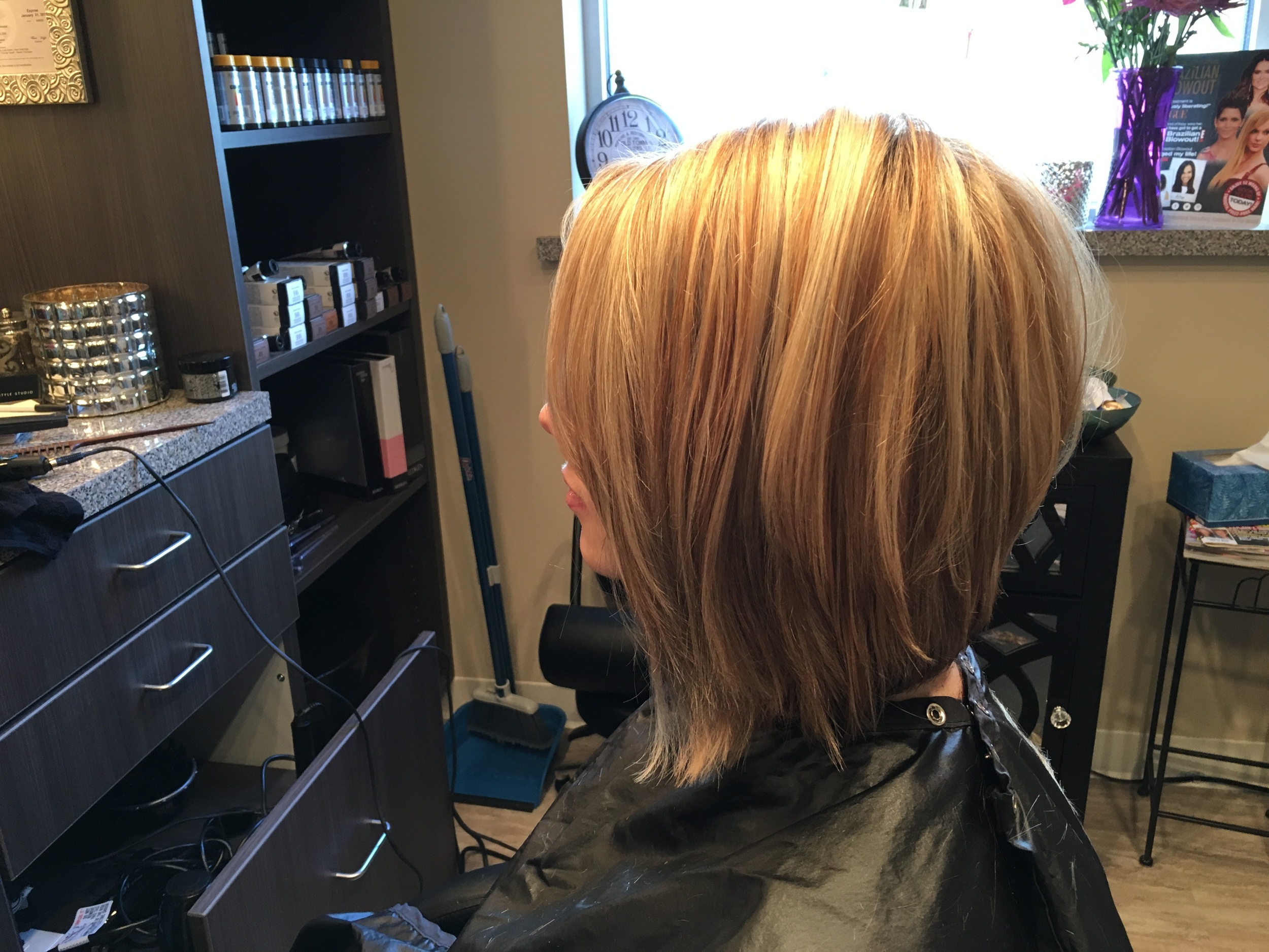 Women's haircut, color and style