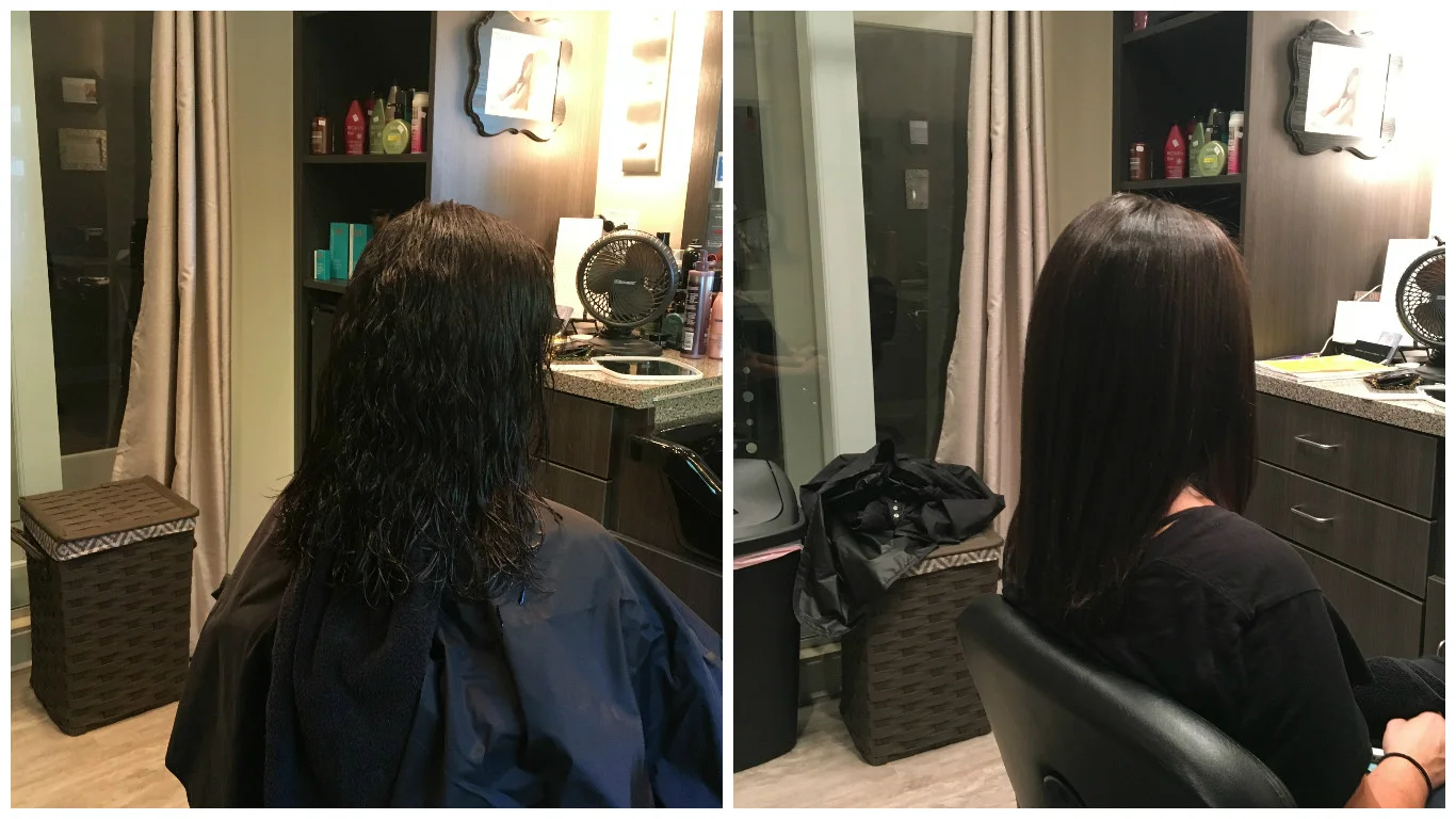 Brazilian Blowout Before and After