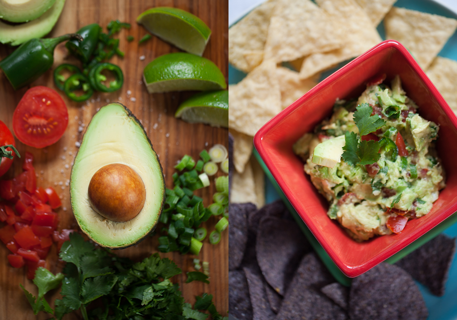 Making fresh guacamole, Kitchen Table series by Dena Robles