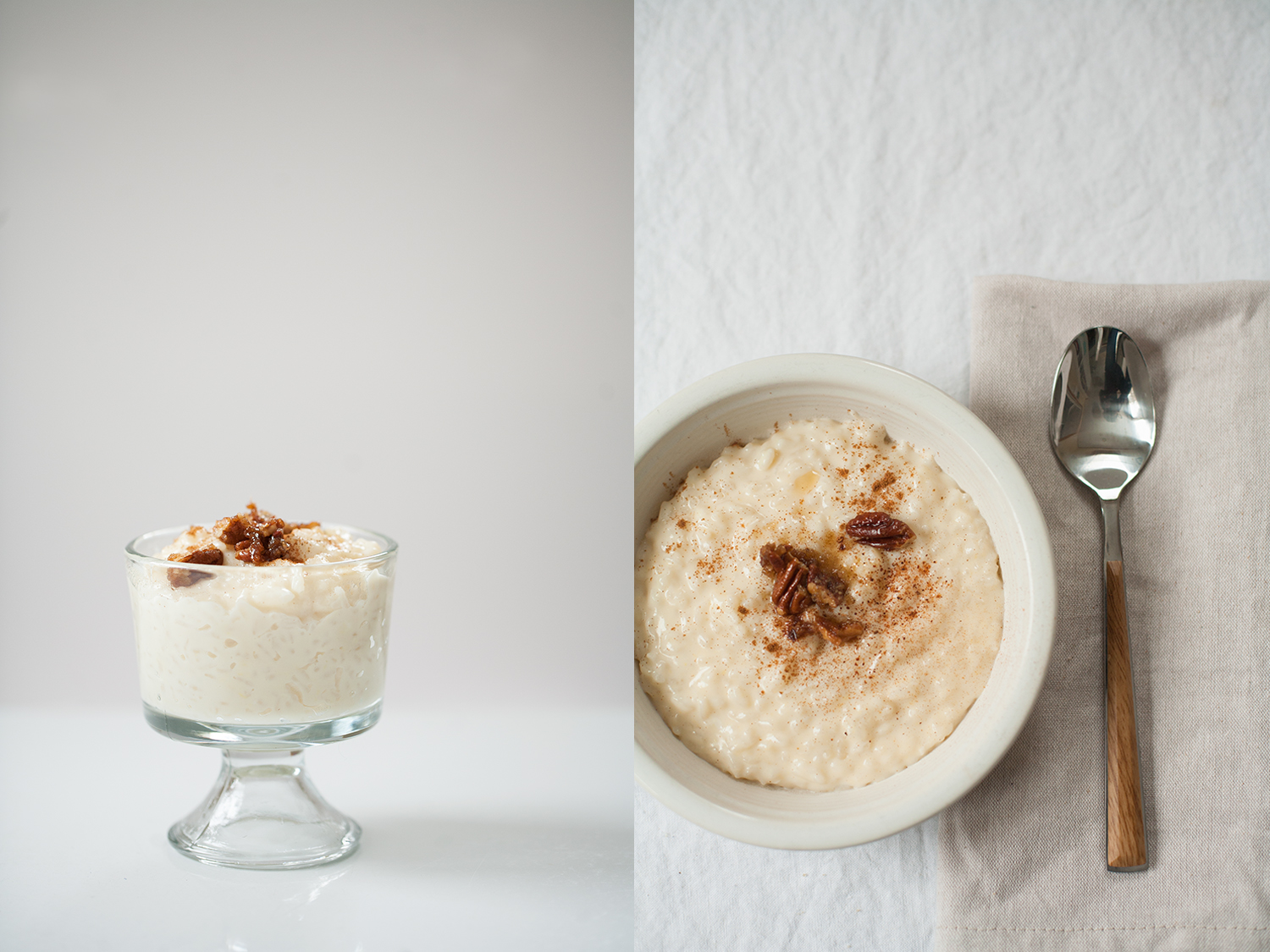 sweet rice pudding, perfect as dessert or breakfast