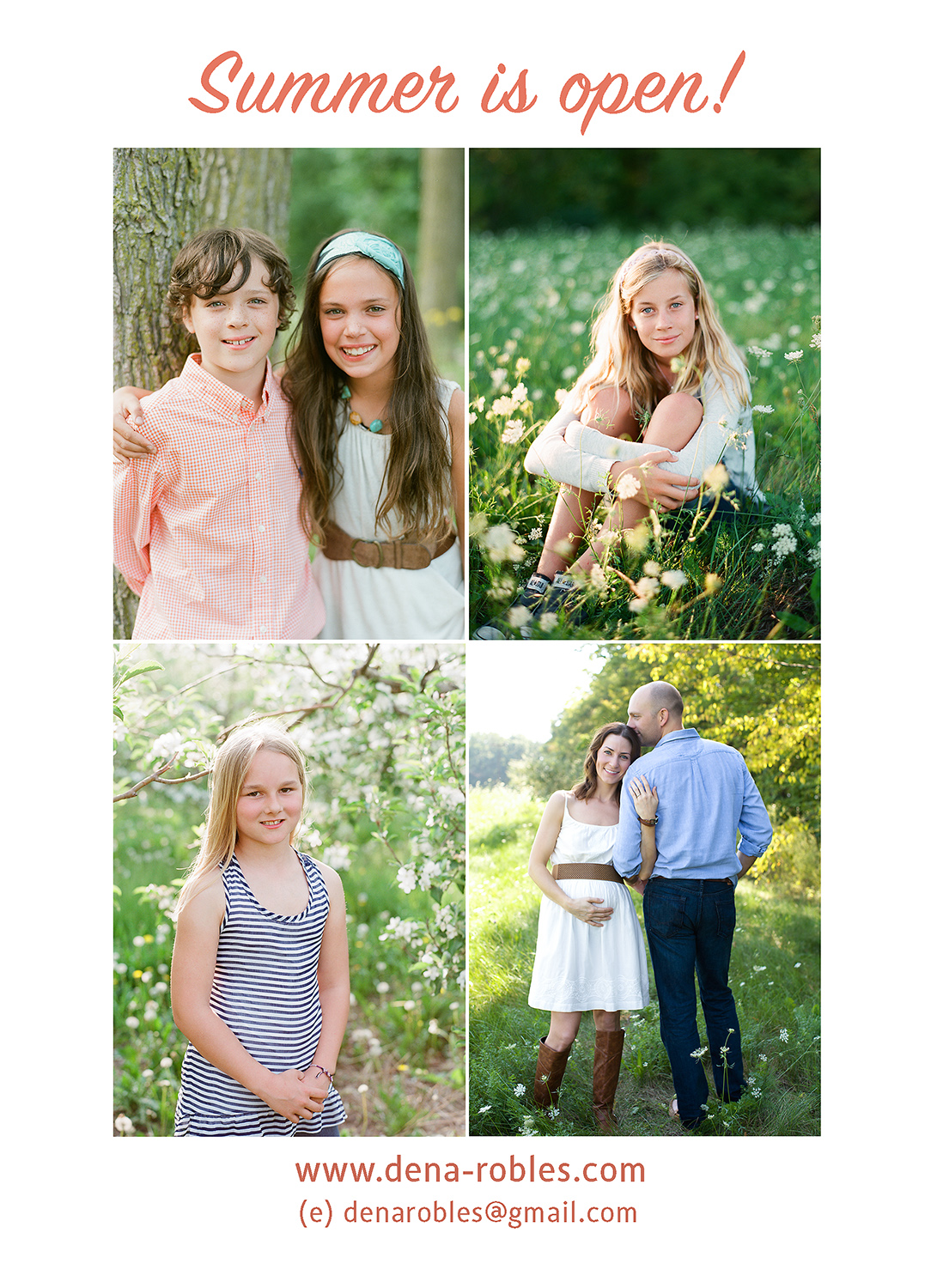 now scheduling summer portrait session in michigan