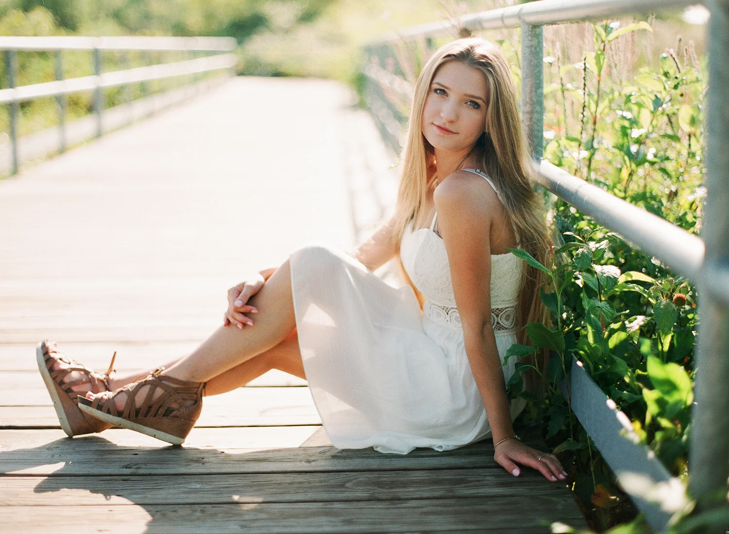 High school senior portraits in nature in michigan