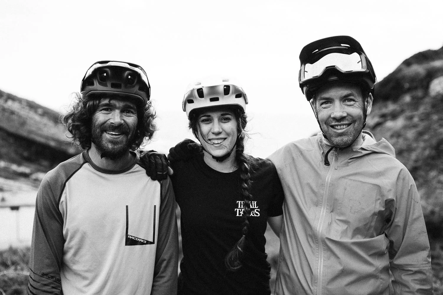 Happy Riders during the filming of Trail Tales 