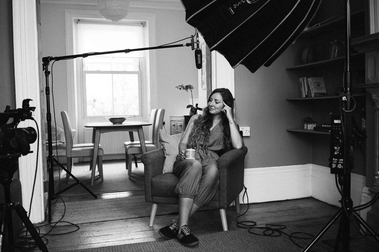 Itzi during the Filming of one of the Pachamama chapters 