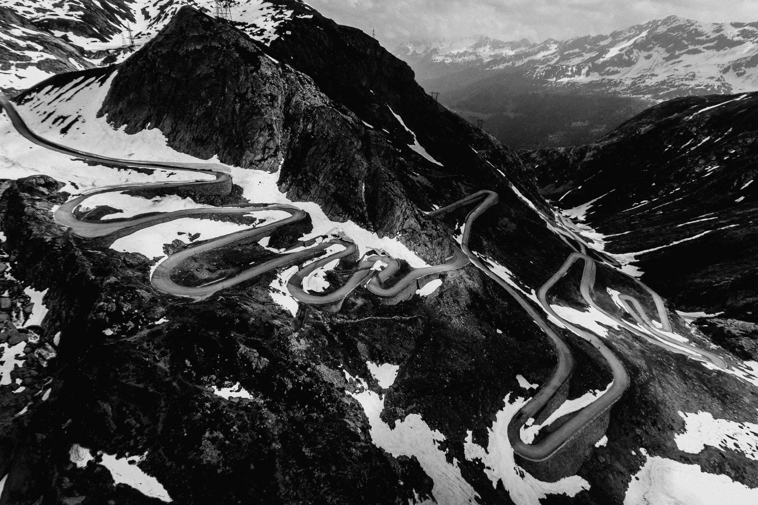 Old mountain pass in Central Switzerland 