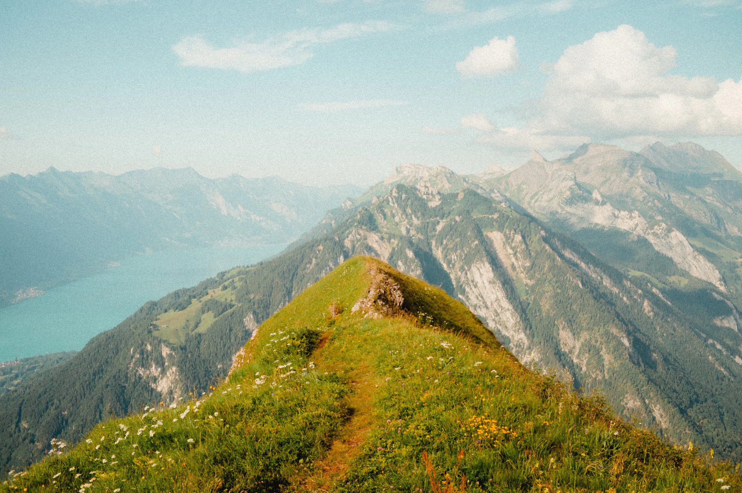 Ridge path with lake views