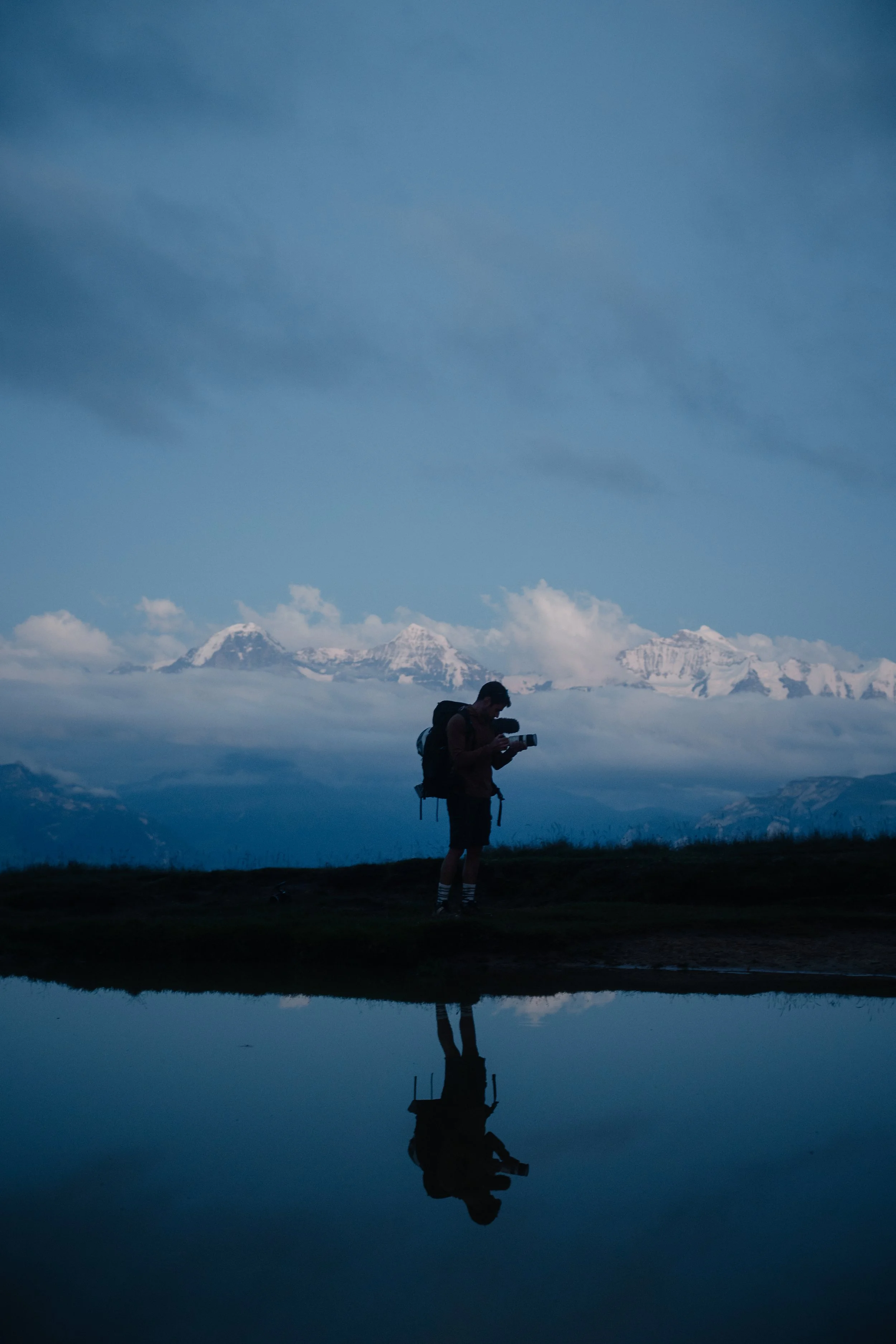 Blue hour views in Interlaken 