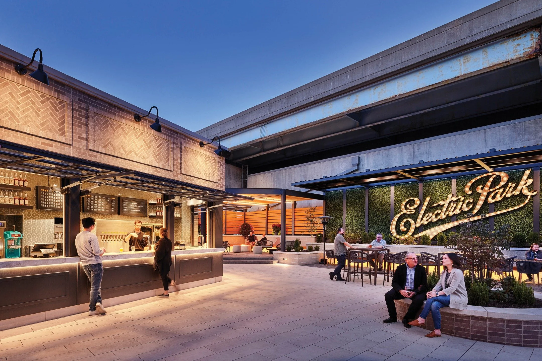 Electric Park at J. Rieger &amp; Co. is being showcased on ByDesign TV! Our Associate Partner, Andrea Shadrach, had a blast sharing the story behind this lively destination that brings history, energy, and community together.

@bydesigntv 
@synlawn 
