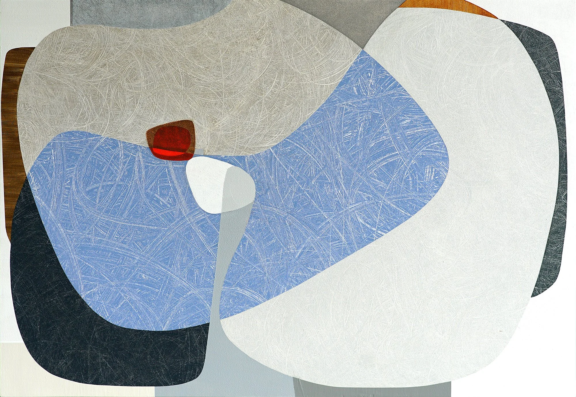 BLUE BOSHAM QUAY | 110x75cm | mixed media with resin on panel  | £4,950.00 | 