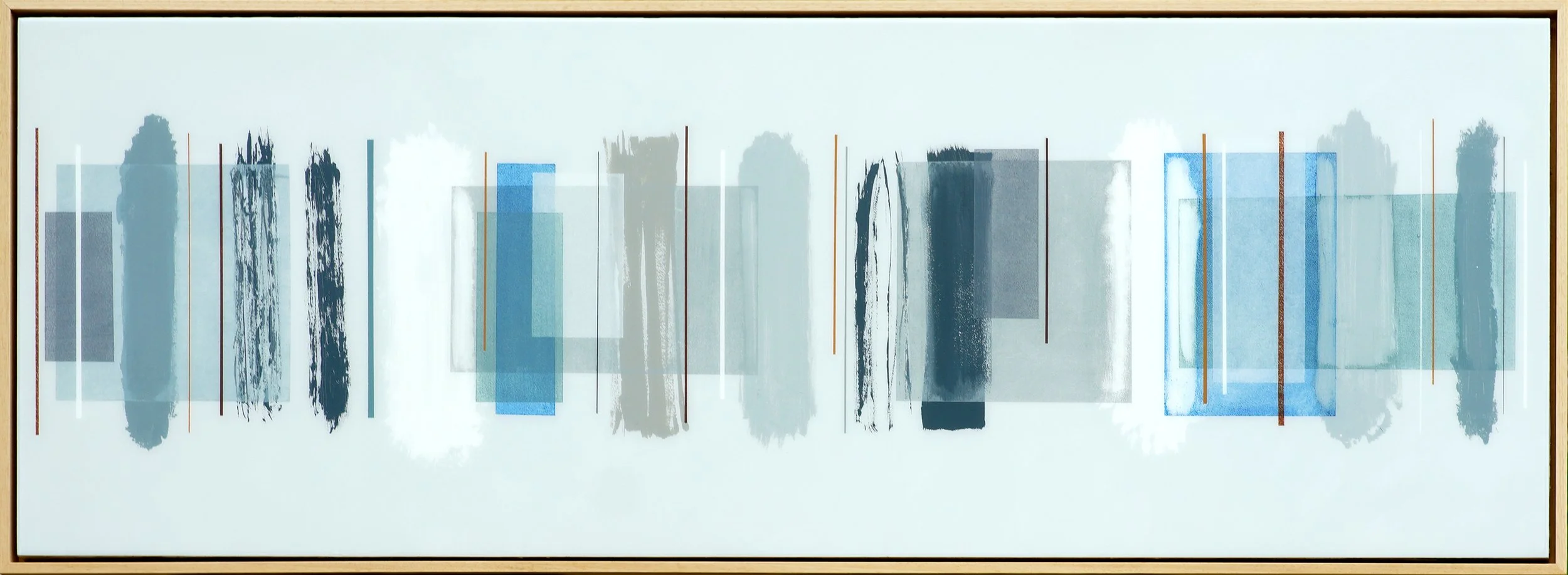 BLUE SYNCOPATION | 170x60cm | mixed media on panel with high gloss epoxy resin | £4,500.00 | 