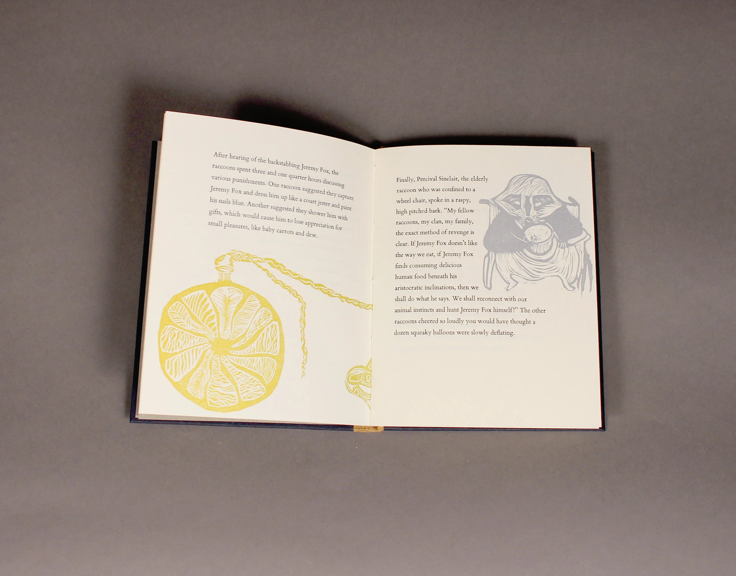 Letterpress printed with handset monotype and linoleum cuts. Single-section case binding. Edition of 20. 2016