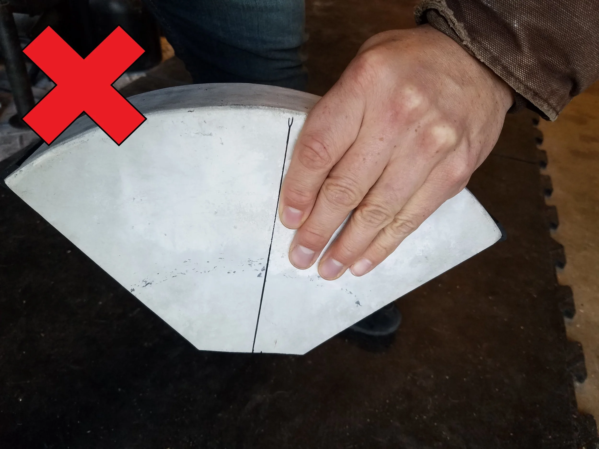 Fig. 1: Hand not centered.