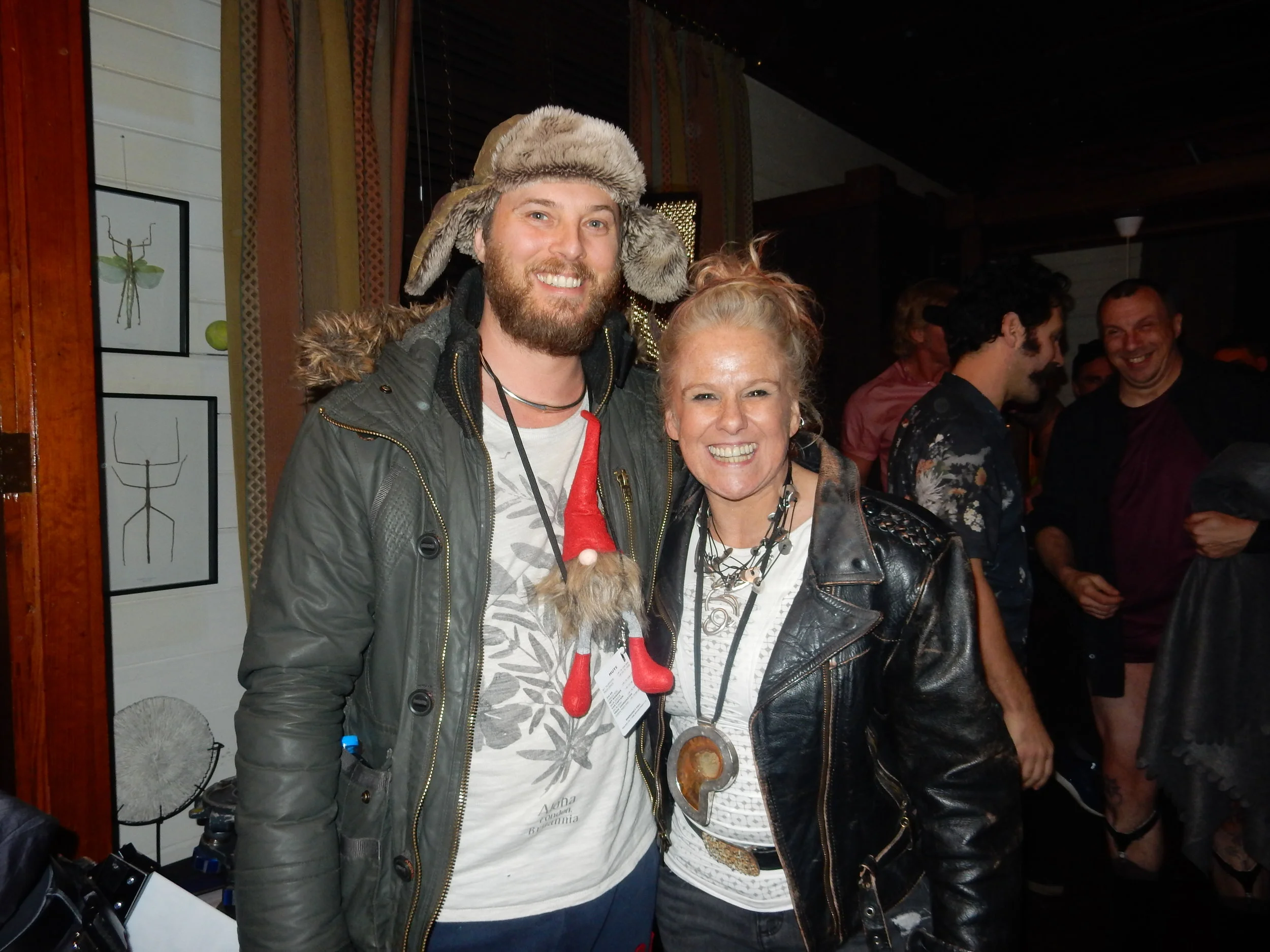 Duncan Jones and Nikki Lamborn on Rhonna's wrap day
