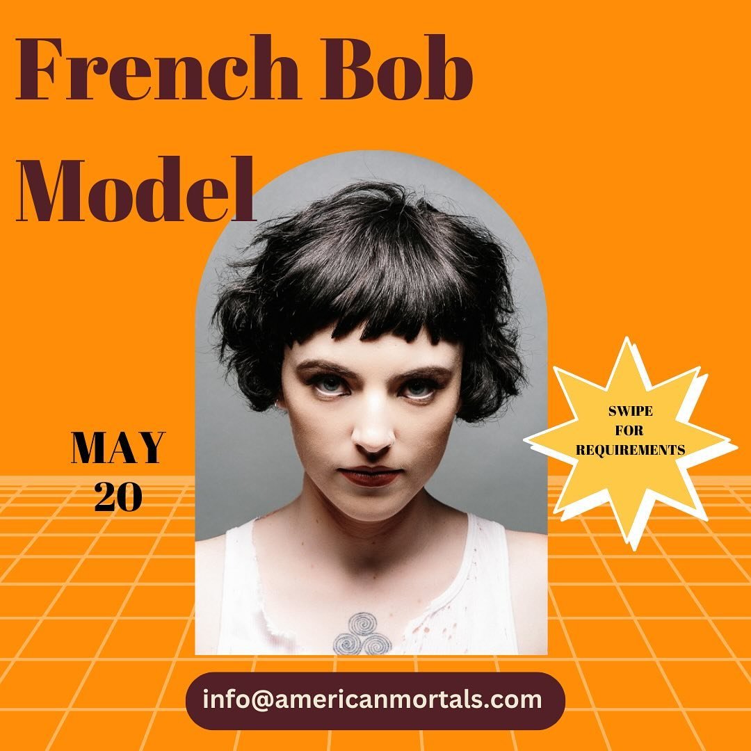 We&rsquo;ve got another class coming up on May 20th that we need a model for a complimentary cut! If you&rsquo;re interested in a French Bob from @randco educator Remy Awan @killerhairinc email us info@americanmortals.com with a current picture of yo