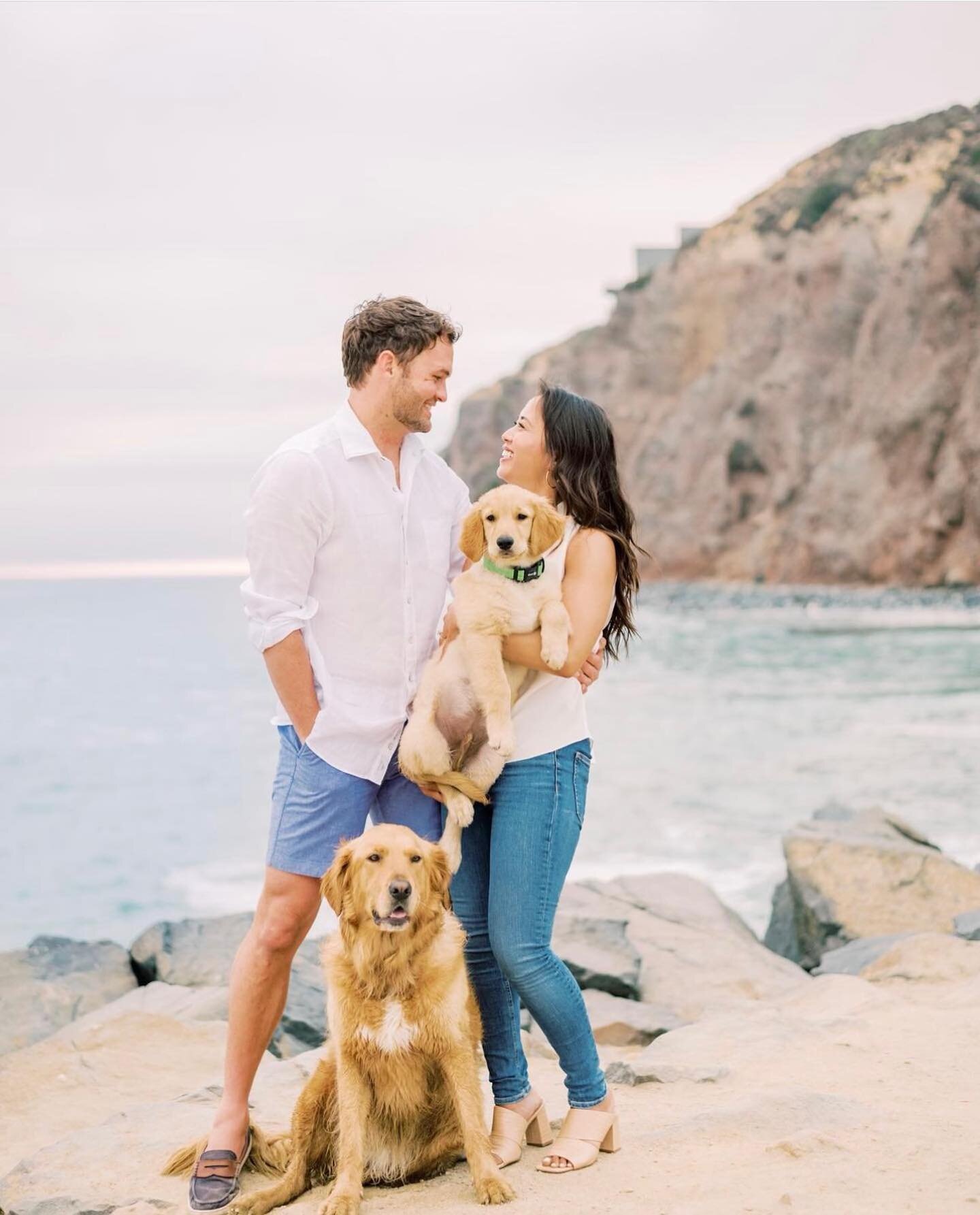 We are beyond excited to celebrate the upcoming wedding weekend of these two amazing people and their furry kids Daisy and Scout!! It&rsquo;s going to be beautiful!! @amyttran @chaptiti @alisonbrynn_photography @idoweddingsandevents @scrippsseasidefo