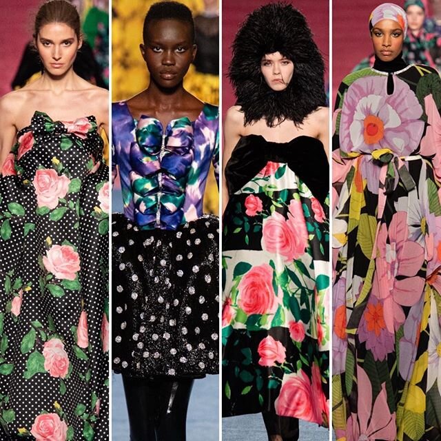 RICHARD QUEEN. Polka dots, romantic, painterly, over sized. All part of the coming up trends.  #fashiontrends. #Fashion prints #textiledesign #runwayshows