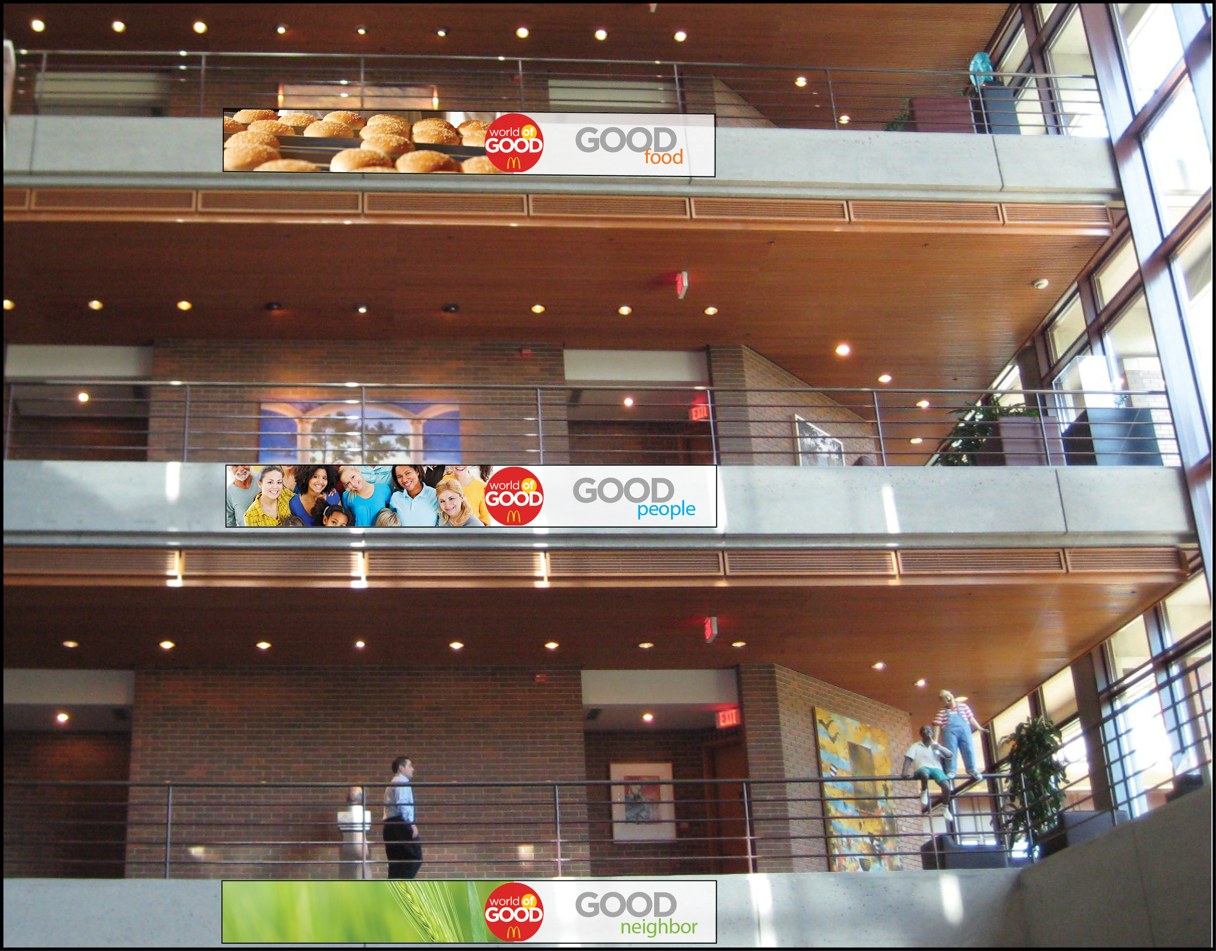 McDonald's World of Good: Atrium Banners