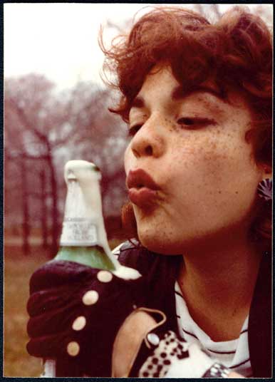 Portrait of a young (yet legal) hooky-playing art school student, Central Park NYC, March 1984. 