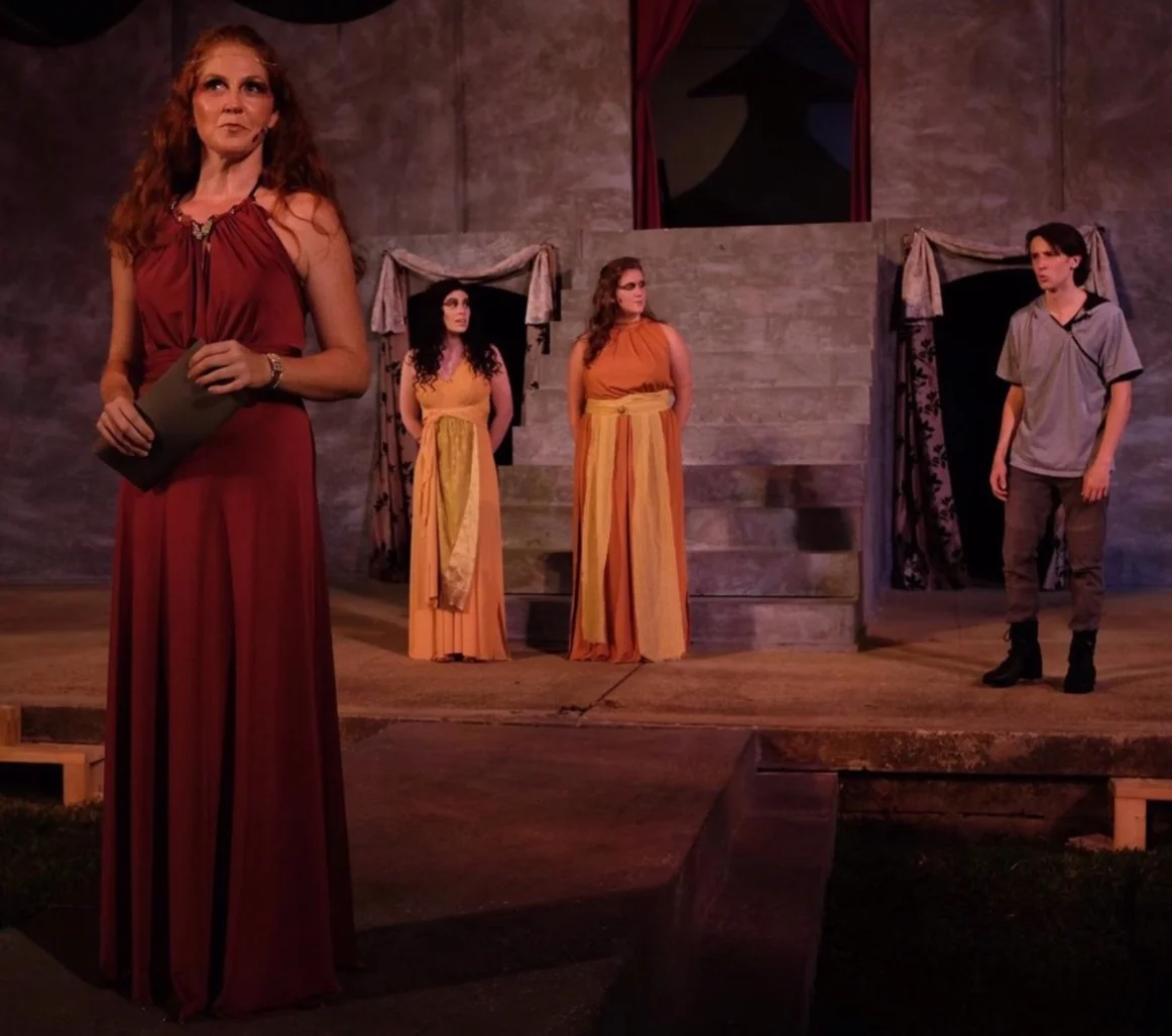 Cleopatra, Iras, Charmian, and Roman Messenger: Act 2