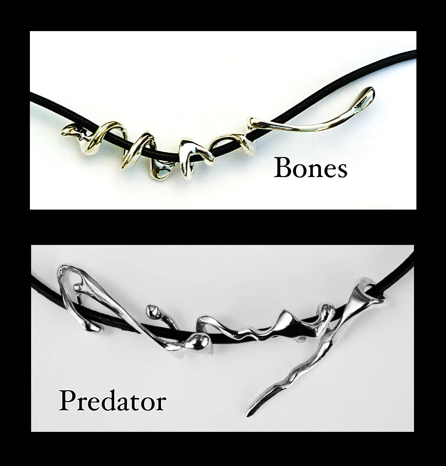 predator and bones pendants
