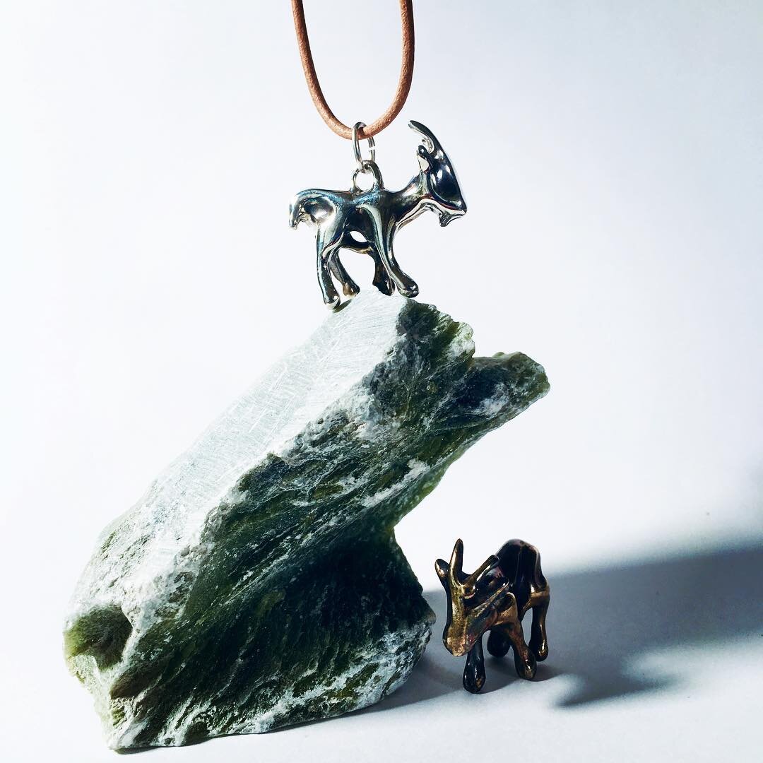 Put A Goat on It: a tiny tribute to the hilarious chubby/boney &quot;Cabri&quot; that romp the hills of #stbarth #frenchwestindies #lesartisans #madeinnyc #sterlingsilverjewelry #18kjewelry @sculpturezoo