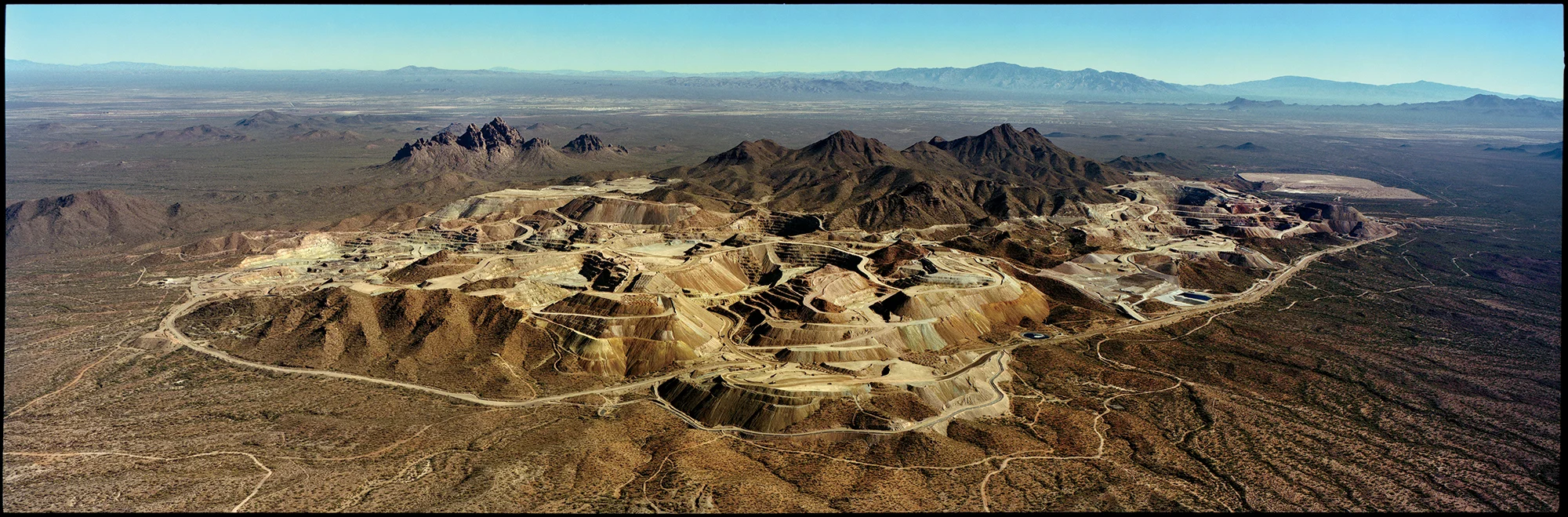 An aerial view of the Silver Bell mine, operated by Asarco, in southern Arizona