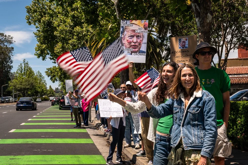 Palo Alto, 06/14/25: No Kings Protest #1