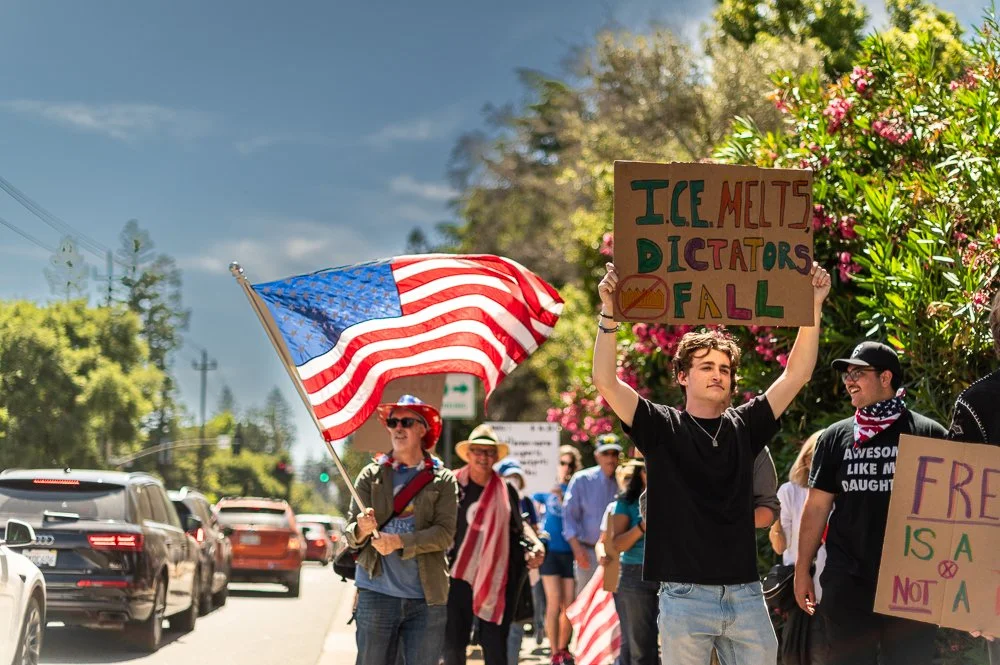Palo Alto, 06/14/25: No Kings Protest #1