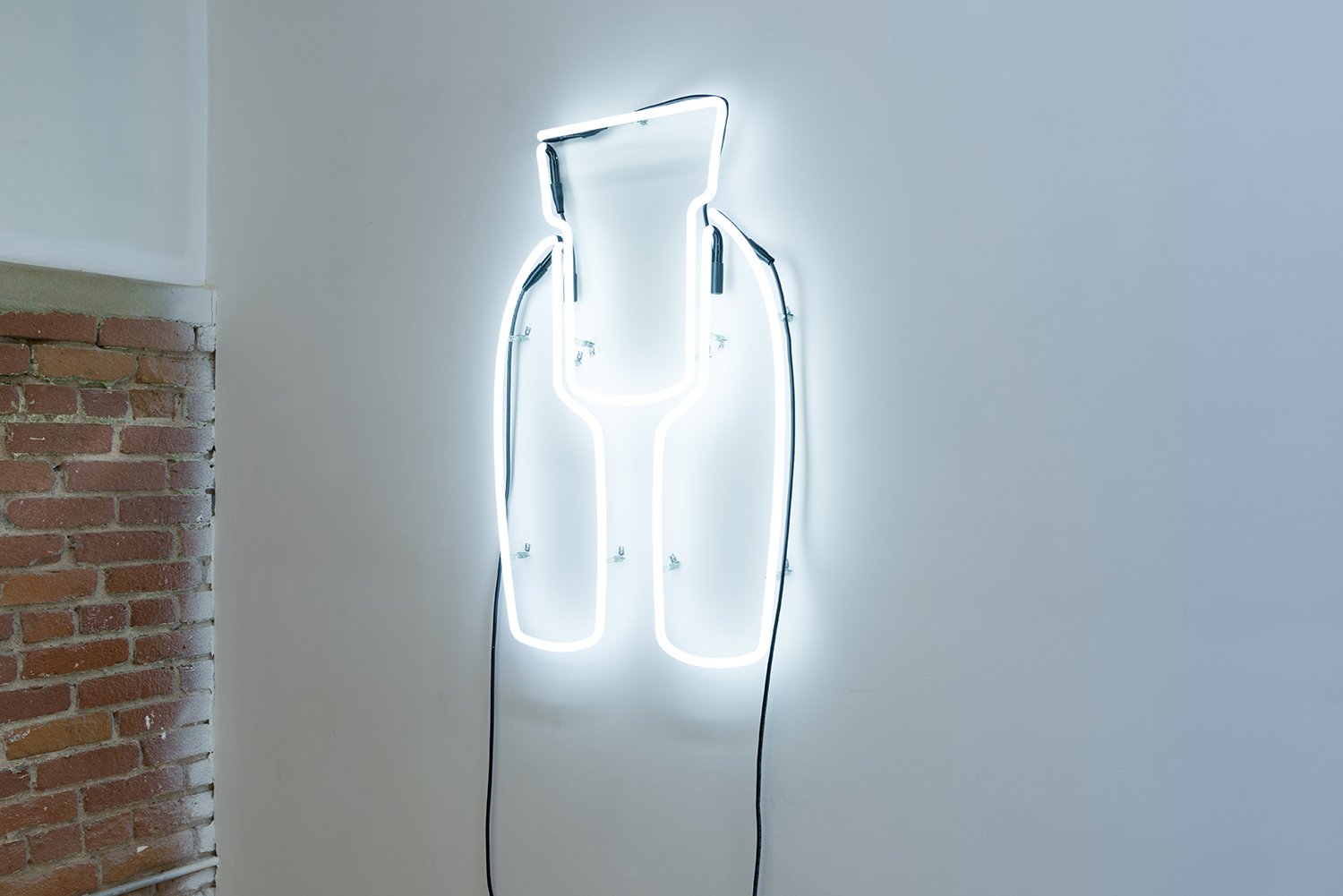 Allie Pohl, Ideal Woman: 3 Ft Neon, White, 2013, Neon, one transformer, 36 x 21 inches. Photo: Ruben Diaz