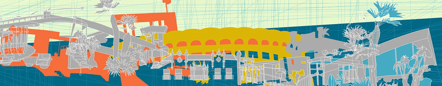Detail of in-progress artwork design by Kim Schoenstadt for Fairview Heights Station