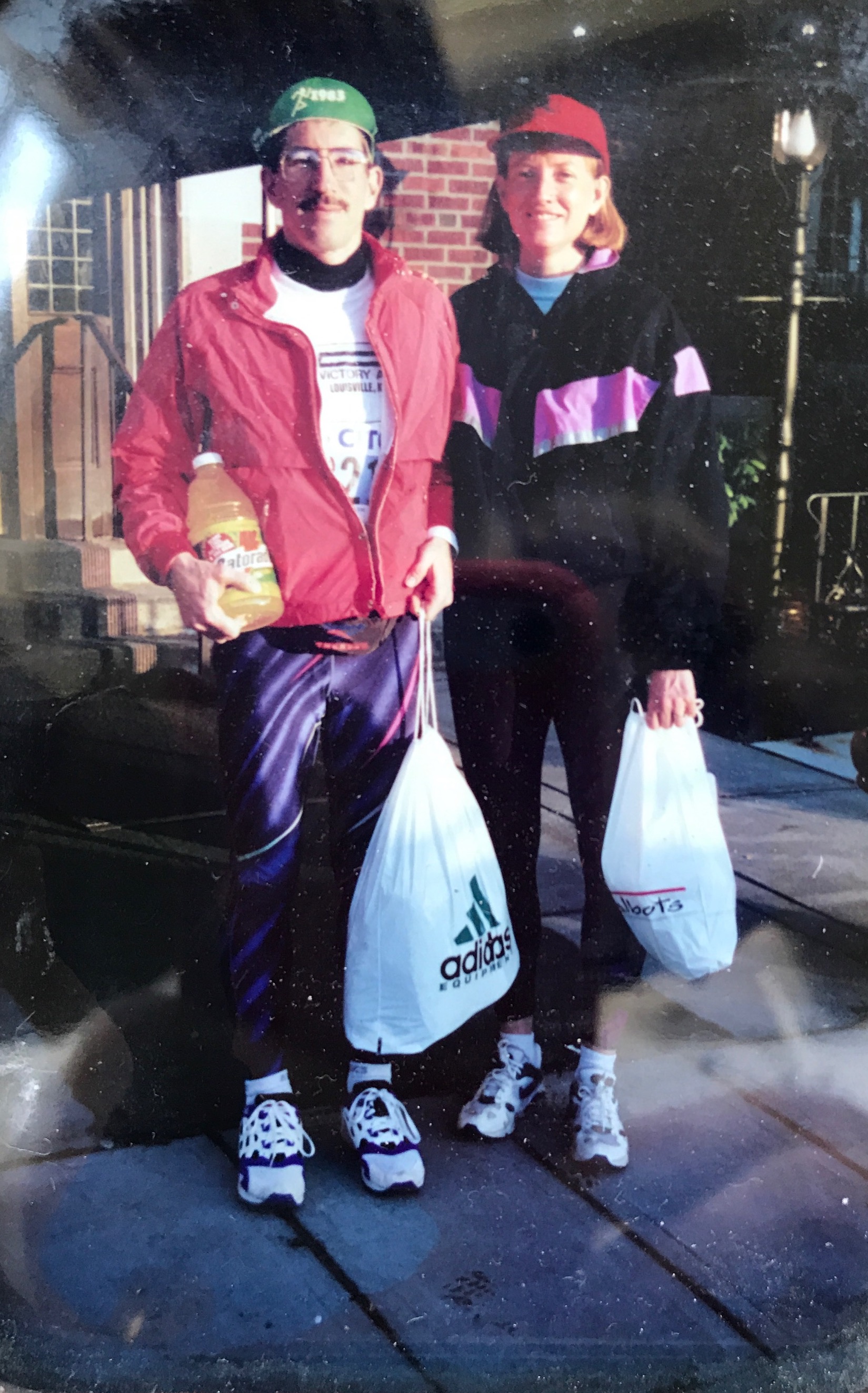 Pellegrini parents before the 100th Boston Marathon