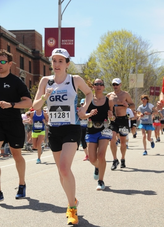 Mary Grace at the 2017 Boston Marathon