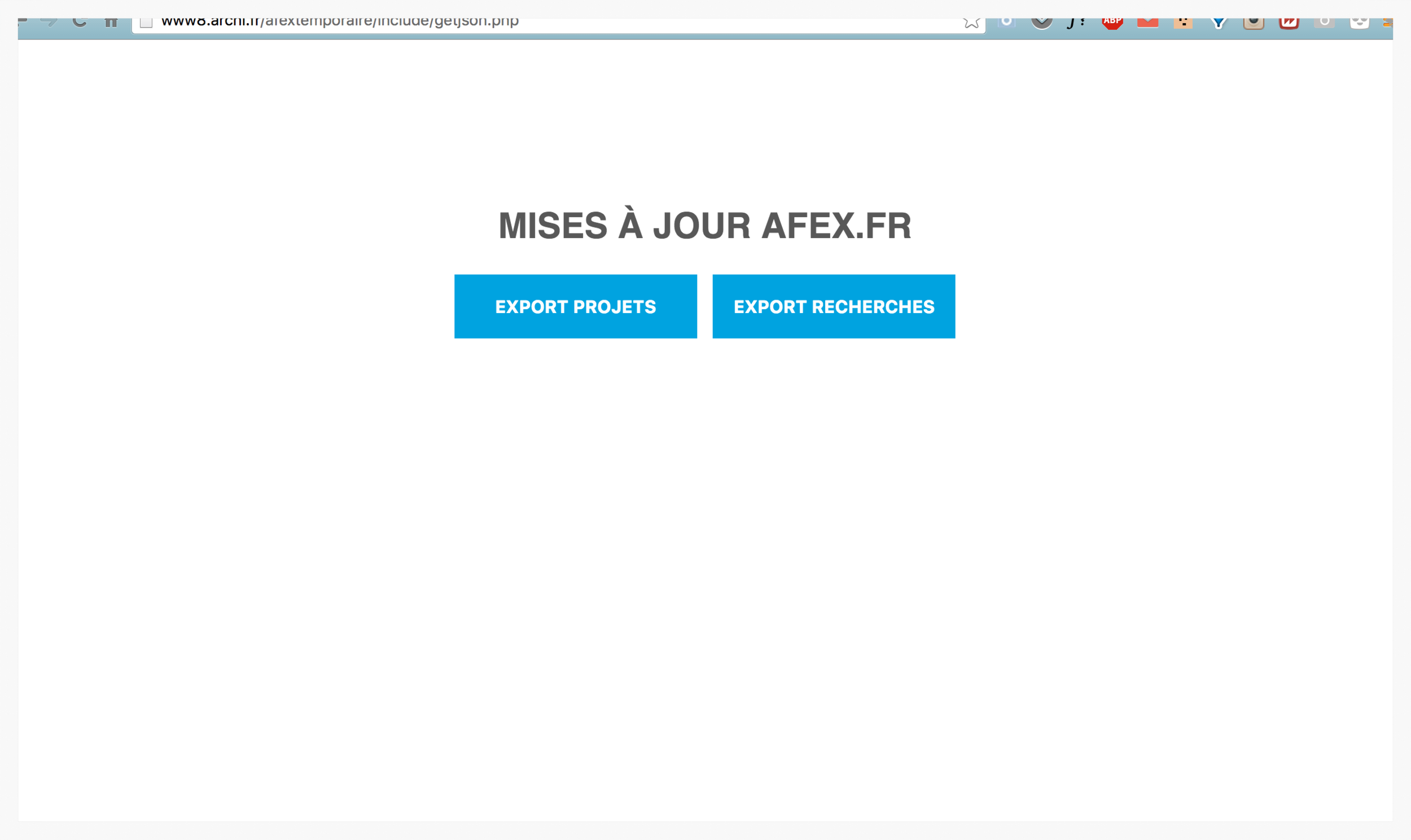 1. EXPORT DE LA BASE PROJETS EN LIGNE