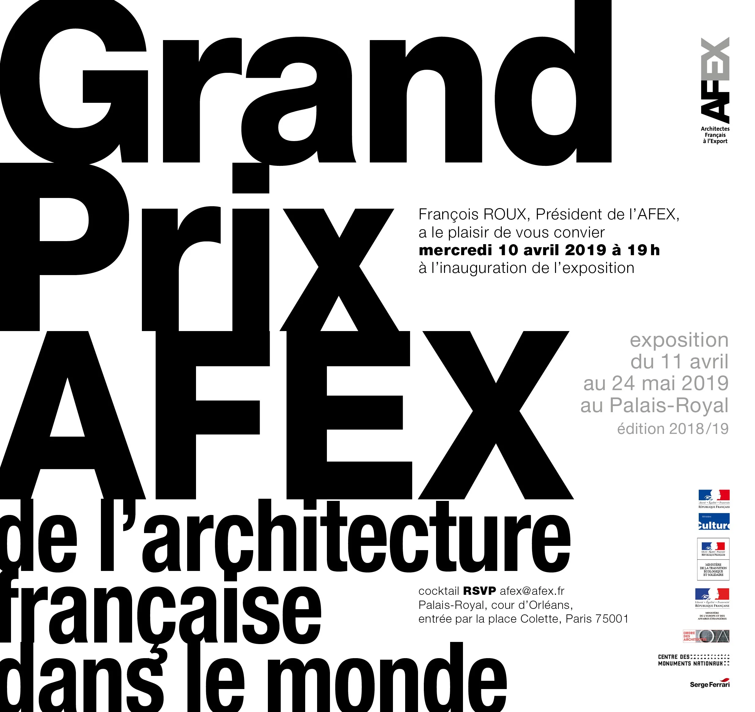 Exposition Grand Prix AFEX édition 2018-2019