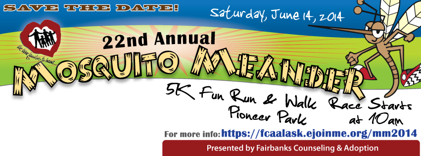 22nd Annual Mosquito Meander 5K Fun Run – Benefiting Fairbanks Counseling & Adoption