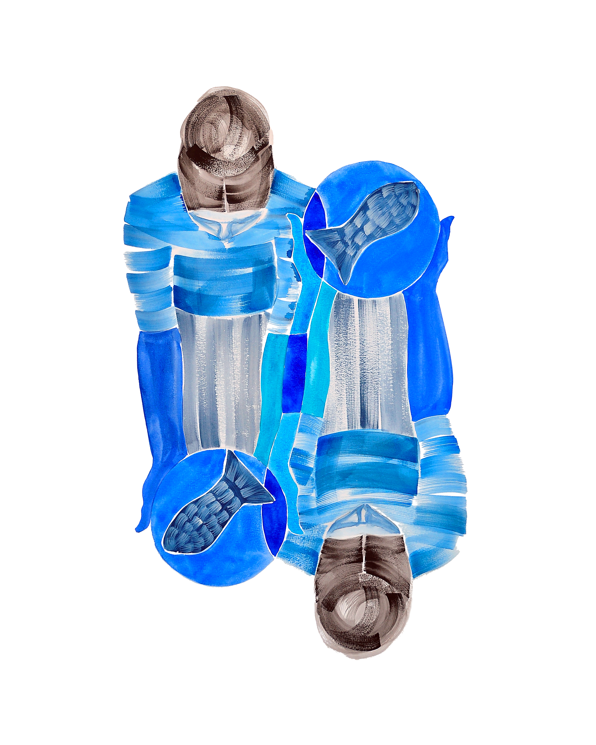 Offerings Study Blue Fish - 8x10 Print - by MAR.png