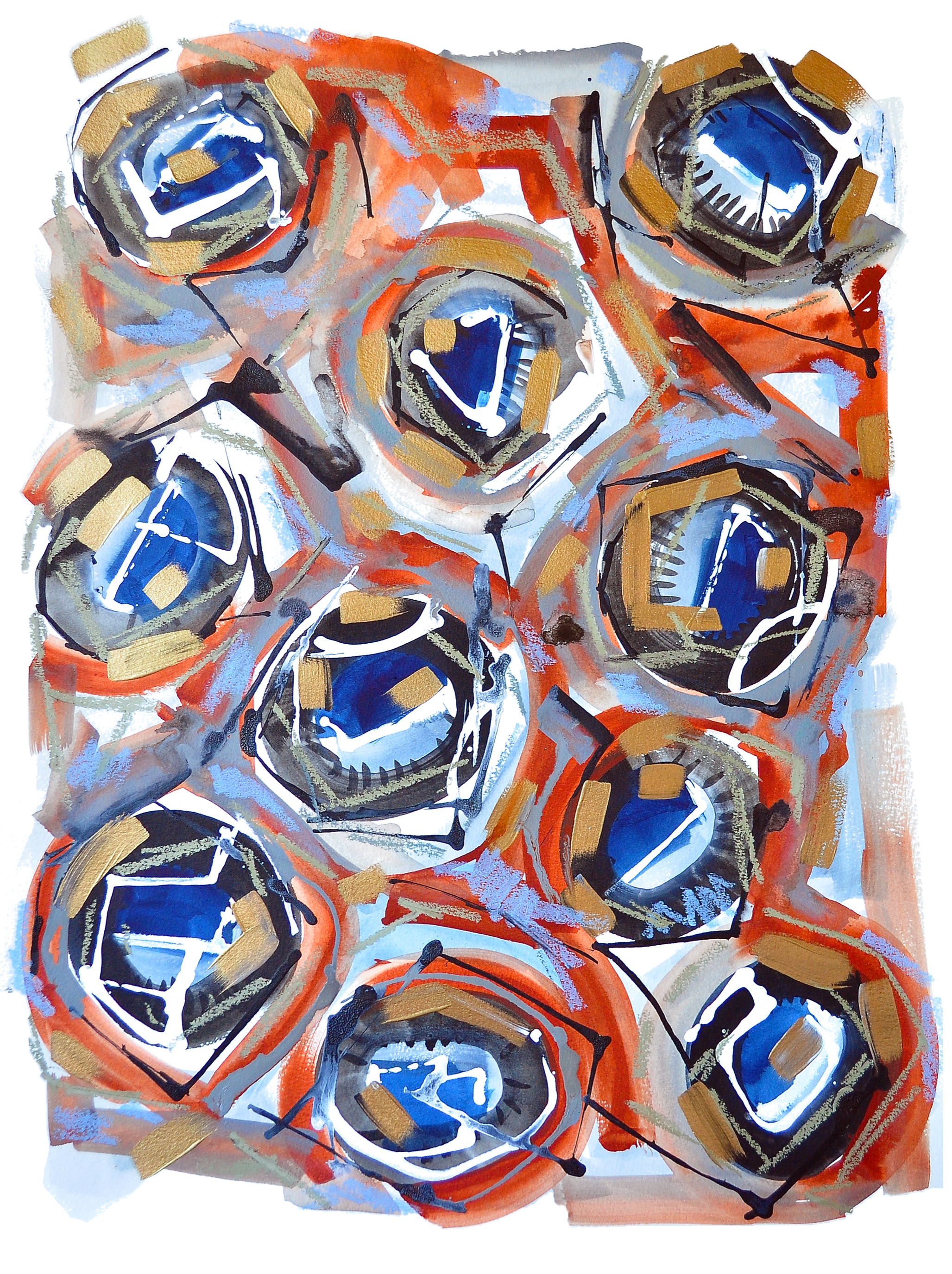 Abstract Blue Globes - 8x10 Print - by MAR.png