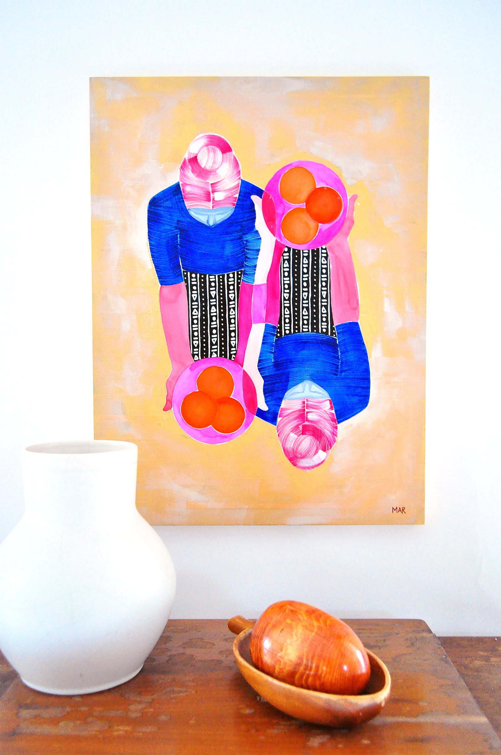 Offerings Oranges on Wood Panel 24x18 - Marianne Angeli Rodriguez.png