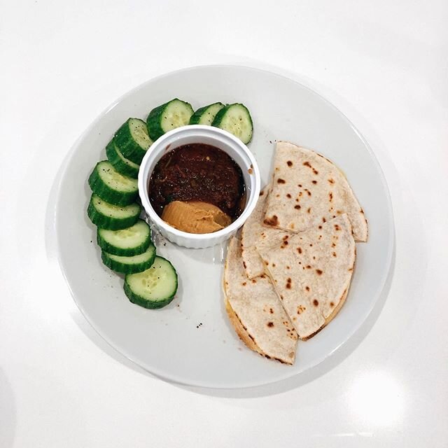 Confession: I had never heated up a @sietefoods tortilla on a pan until yesterday, and now I fully get the hype. For this #vegan, #glutenfree quesadilla, I layered one slice of @followyourheart vegan Gouda with one slice vegan pepper jack, heated it 