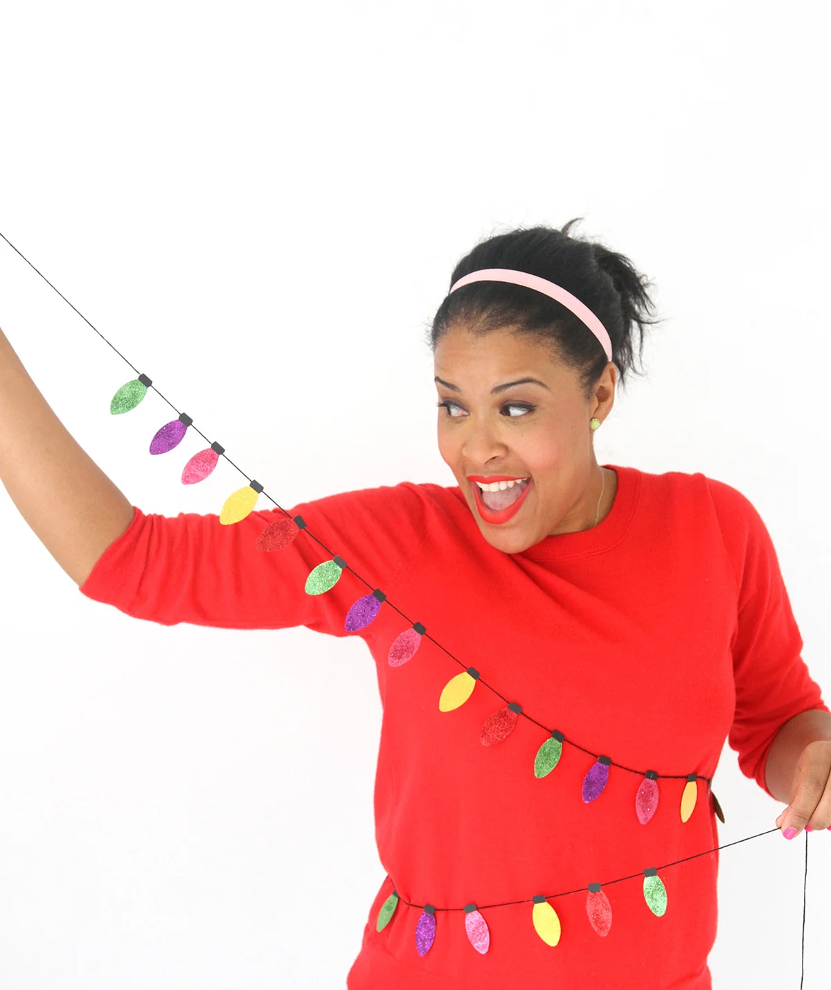 DIY Paper Christmas Light Garland 