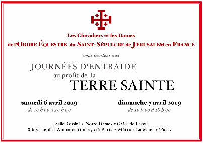 Journées d'Entraide de L'Association des Oeuvres du St Sépulcre de Jérusalem (Paris)