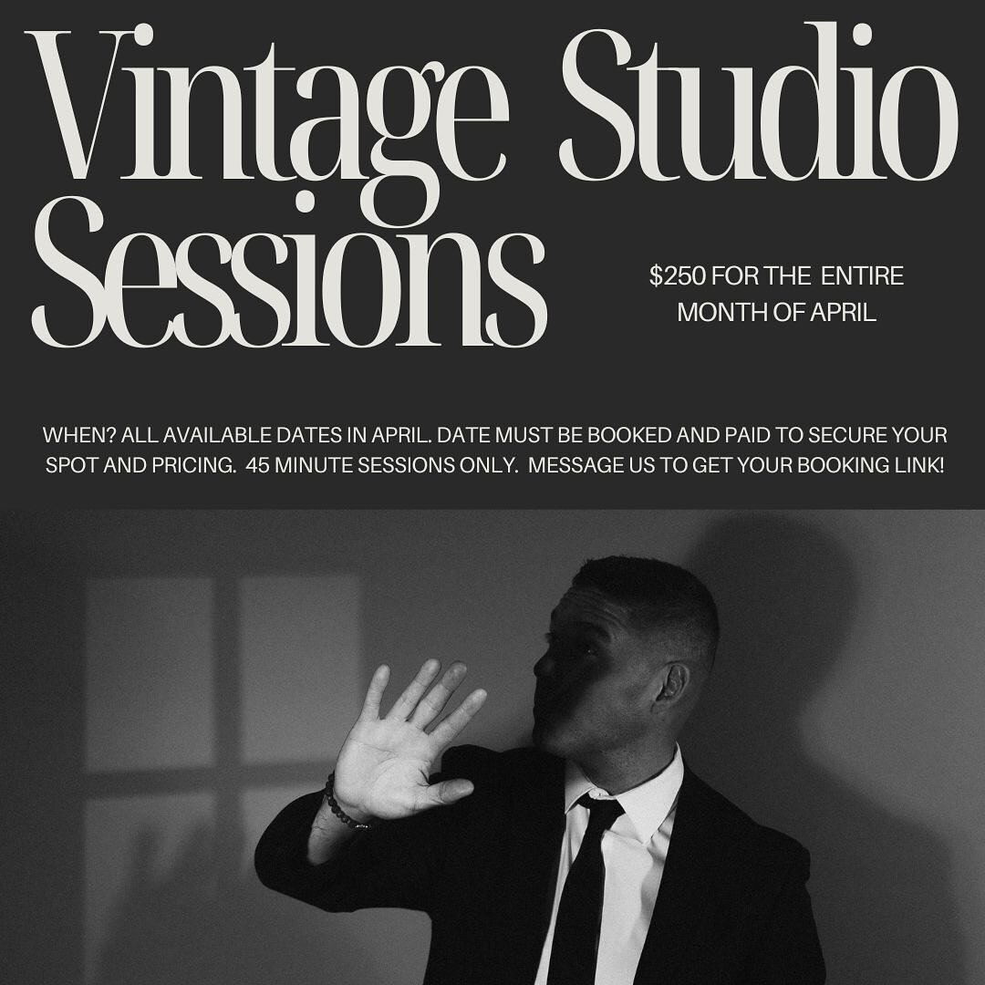 Want your own vintage inspired portraits? I&rsquo;m running $250 studio sessions for the entire month of April 🎥. 

Message me for your booking link and more details! 

#vintage #studio #art