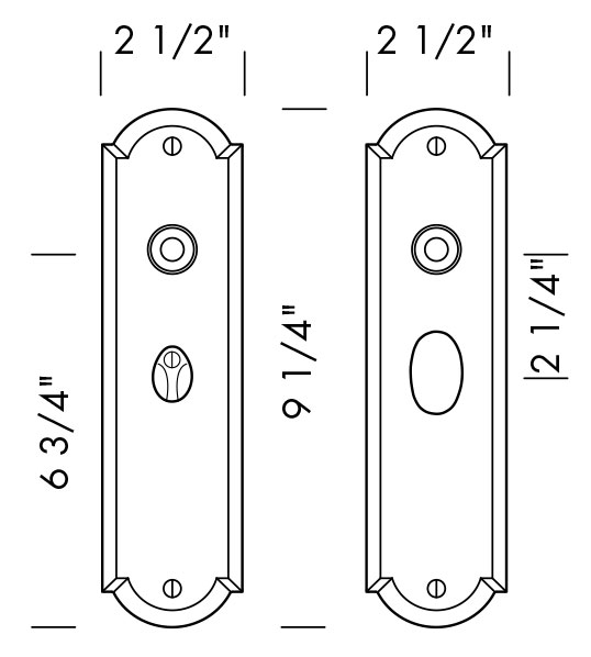 CS-F-A408IML-PR Interior Mortise Lock Privacy Door Set Specifications